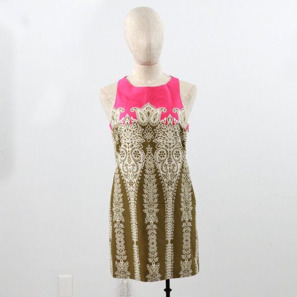 Vintage Tibi 6 Retro 60s Print Paisley Mini Dress - Picture 2 of 9
